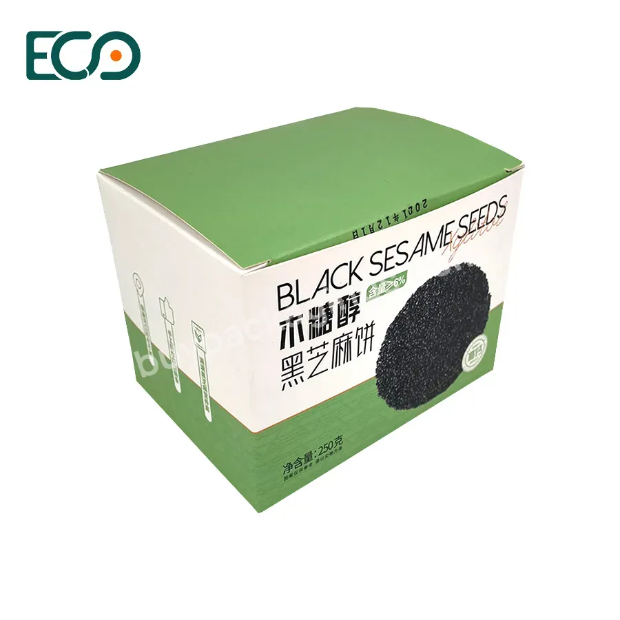 Wholesale 350 White Card Buckle Bottom Paper Box With Custom Printing Cardboard Food Package Box