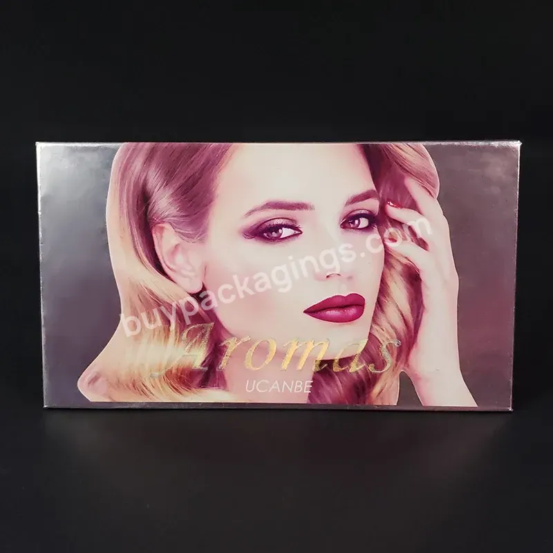 Wholesale Custom 18 Color Eyeshadow Palette Box Cardboard Paper Makeup Eye Shadow Cosmetic Box