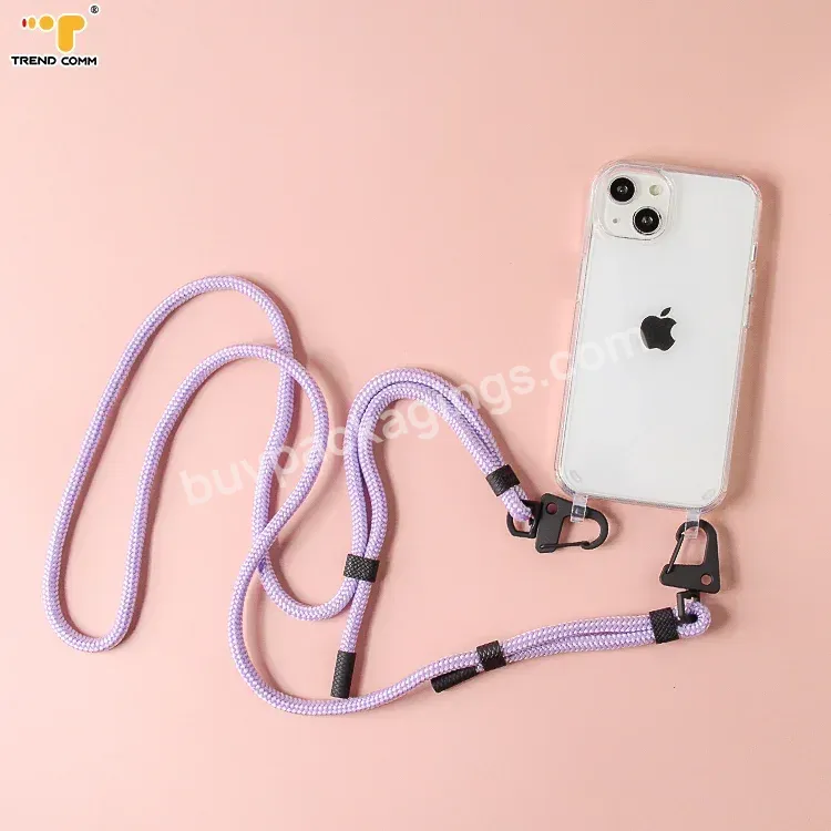 Wholesale Custom Bag Case With Nylon Universal Hang Around Neck Phone Chain Accessories Charm Lanyard Wrist Strap - Buy Mobile Phone Straps,Phone Beaded Chain Charm Lanyard Wrist Strap,Acrylic Mobile Phone Chain.