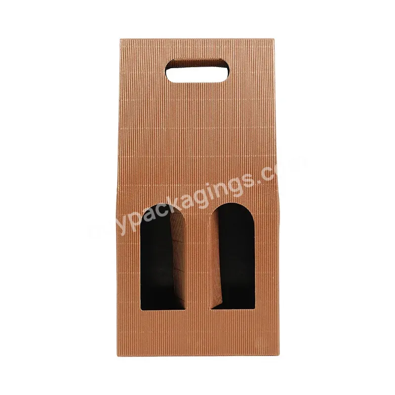 Wholesale Custom Festival Giving Wine Set Boxes Eco-friendly Craft 2 Bottles Wine Packaging Paper Box With Printed Logo