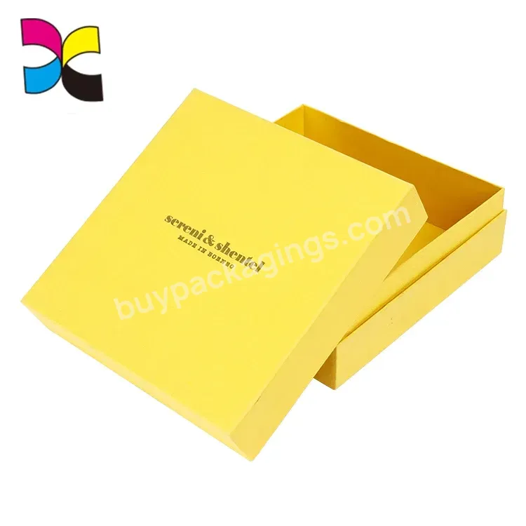 Wholesale Custom Logo Design Silver Hot Stamping Fabric Cardboard Packing Box