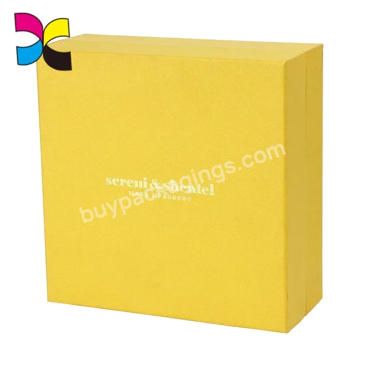 Wholesale Custom Logo Design Silver Hot Stamping Fabric Cardboard Packing Box