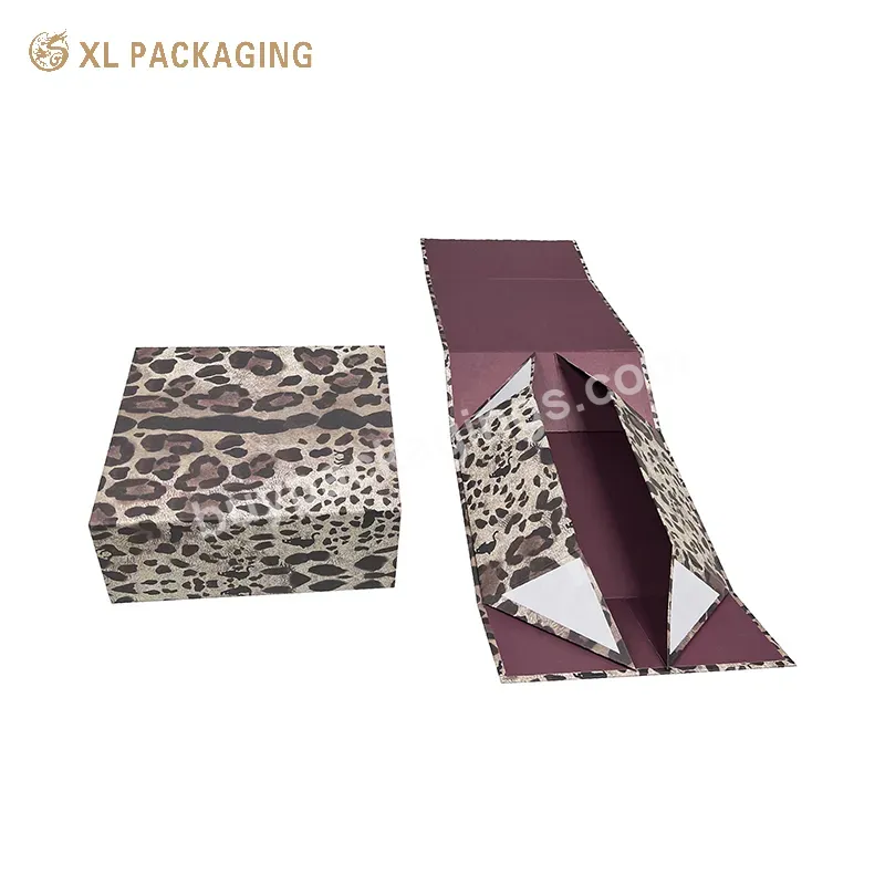 Wholesale Custom Luxury Gold Foil Logo Auto Assemble Foldable Rigid Gift Paper Box For Clothing Hand Bag Packing