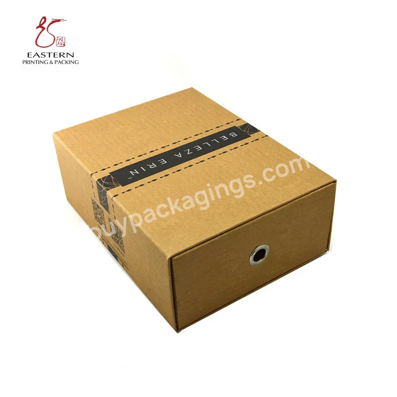 Wholesale Factory Custom Logo Low Price Folding Corrugated Drawer Cardboard Dresses Clothes Shoes Gift Packaging Slide Shoe Box