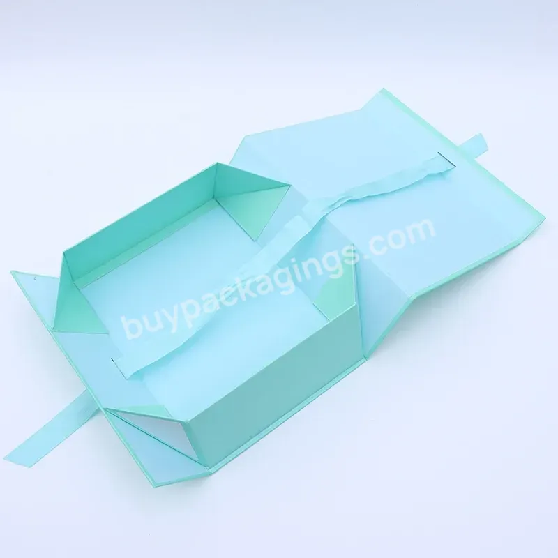 Wholesale Flap Lid Packaging Cardboard Bespoke Custom Folding Boxes Magnetic Closure Collapsible Gift Box