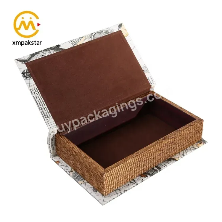 Wholesale Luxurious Cardboard Custom Printed Empty Paper Decoration Fake Book Shape Packing Box
