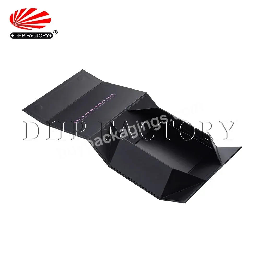 Wholesale Matte Black Luxury Folding Custom Logo Rigid Cardboard Paper Packaging Large Big Empty Clothing Apparel Gift Boxes