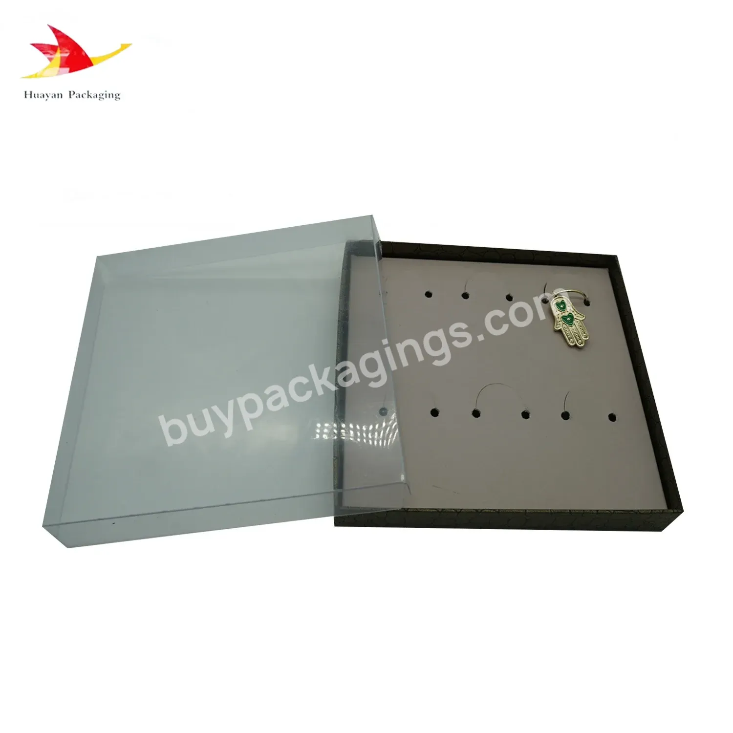 Wholesale Printed Transparent Lid And Base Box Karat Gold Jewelry Gift Box Jewelry Playful Children Gift Box