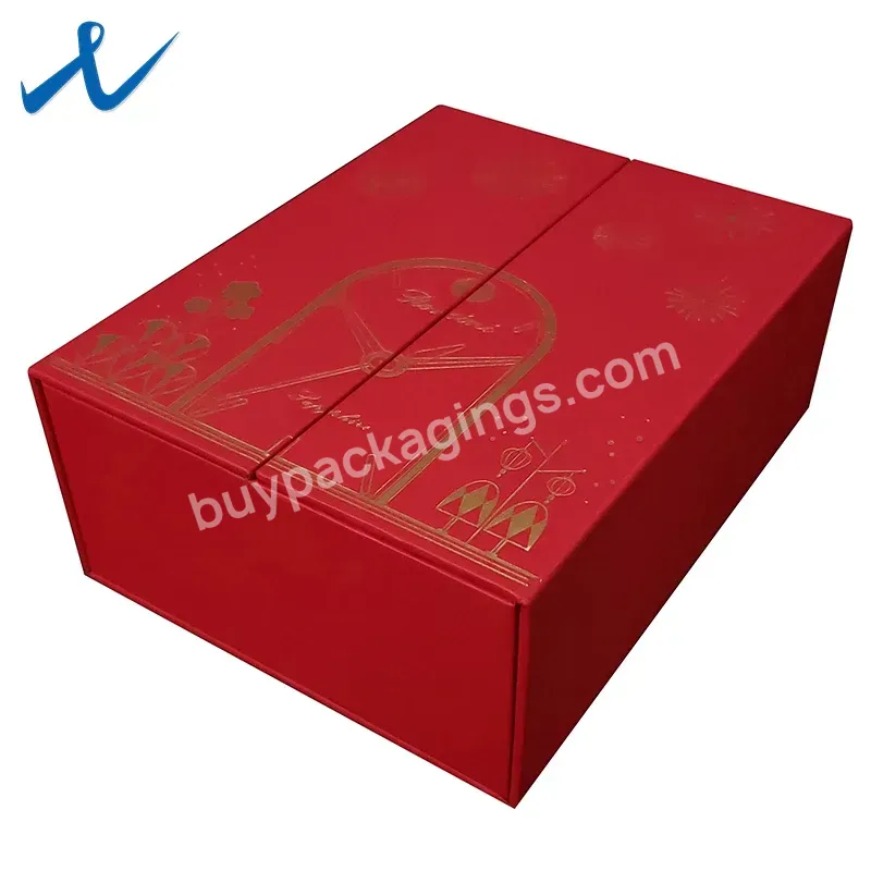 Wholesale Red Luxury Custom Logo Paper Cardboard Jewelry Gift Packaging Boxes Watch Magnetic Box